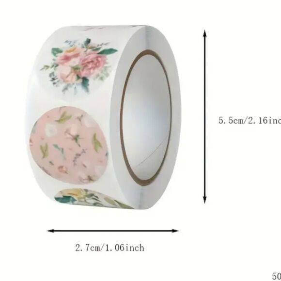 Efavormart Baby Shower Stickers 1'' Round 40 PCS Water Resistant DIY Floral - Picture 8 of 17